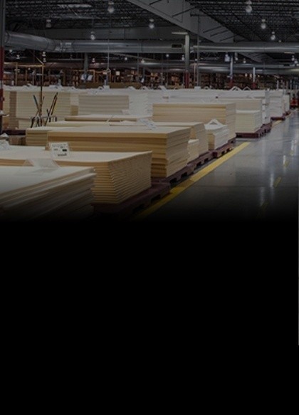 inside of Tempur Pedic mattress manufacturing plant